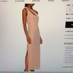 Revolve Taki Maxi Dress, One Shoulder Split